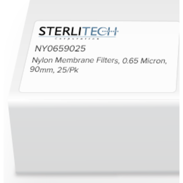 Sterlitech Nylon Membrane Filters, 0.65 Micron, 90mm, PK25 NY0659025